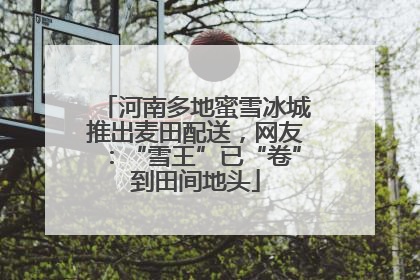 河南多地蜜雪冰城推出麦田配送，网友：“雪王”已“卷”到田间地头