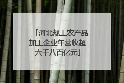 河北规上农产品加工企业年营收超六千八百亿元