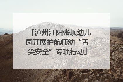 泸州江阳张坝幼儿园开展护航师幼“舌尖安全”专项行动