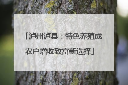 泸州泸县：特色养殖成农户增收致富新选择