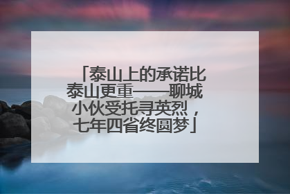 泰山上的承诺比泰山更重——聊城小伙受托寻英烈，七年四省终圆梦