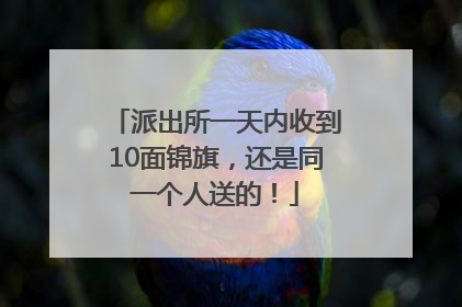 派出所一天内收到10面锦旗，还是同一个人送的！