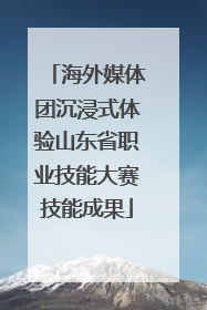 海外媒体团沉浸式体验山东省职业技能大赛技能成果