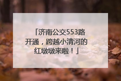 济南公交553路开通，跨越小清河的红墩墩来啦！