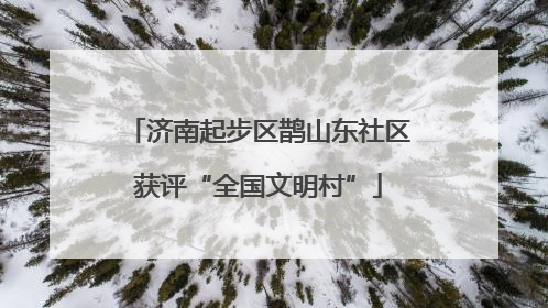 济南起步区鹊山东社区获评“全国文明村”