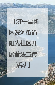 济宁高新区洸河街道阳光社区开展普法宣传活动