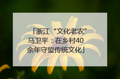 浙江“文化老农”马卫平：在乡村40余年守望传统文化