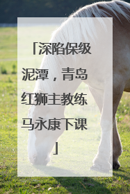 深陷保级泥潭，青岛红狮主教练马永康下课