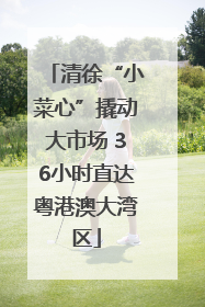 清徐“小菜心”撬动大市场 36小时直达粤港澳大湾区