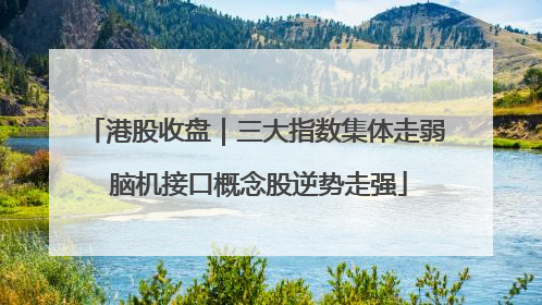 港股收盘｜三大指数集体走弱 脑机接口概念股逆势走强