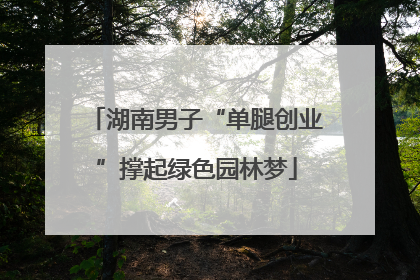 湖南男子“单腿创业”撑起绿色园林梦