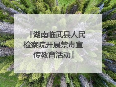 湖南临武县人民检察院开展禁毒宣传教育活动