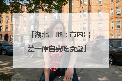 湖北一地：市内出差一律自费吃食堂