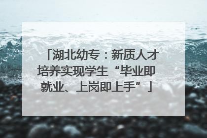 湖北幼专：新质人才培养实现学生“毕业即就业、上岗即上手”