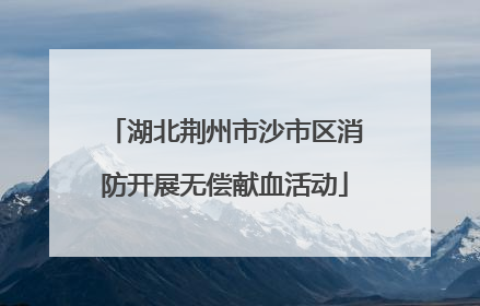 湖北荆州市沙市区消防开展无偿献血活动