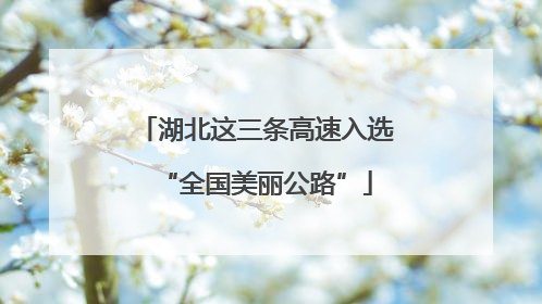 湖北这三条高速入选“全国美丽公路”