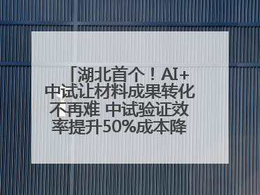 湖北首个！AI+中试让材料成果转化不再难 中试验证效率提升50%成本降低60%