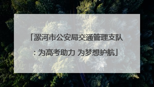 漯河市公安局交通管理支队：为高考助力 为梦想护航