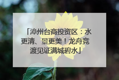 漳州台商投资区：水更清、景更美！龙舟竞渡见证满城碧水