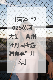 菏泽“2025黄河大集—曹州牡丹园夜游消夏季”开幕