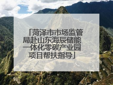菏泽市市场监管局赴山东海辰储能一体化零碳产业园项目帮扶指导
