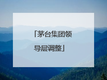 茅台集团领导层调整