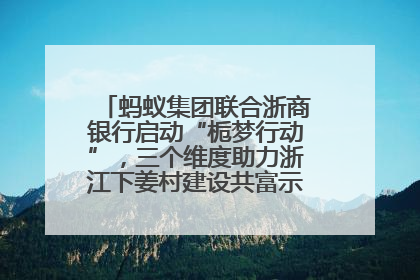 蚂蚁集团联合浙商银行启动“栀梦行动”，三个维度助力浙江下姜村建设共富示范区示范点