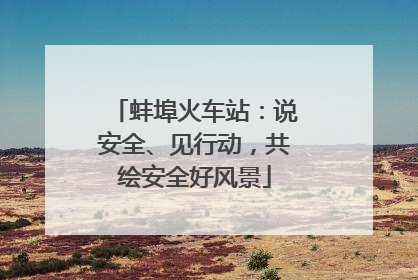 蚌埠火车站：说安全、见行动，共绘安全好风景