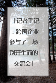 记者手记：跨国企业参与了一场别开生面的交流会