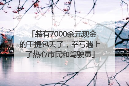 装有7000余元现金的手提包丢了，幸亏遇上了热心市民和驾驶员
