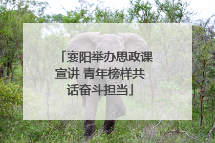 襄阳举办思政课宣讲 青年榜样共话奋斗担当