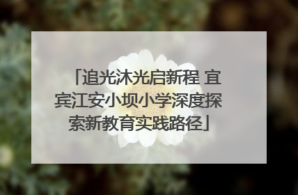 追光沐光启新程 宜宾江安小坝小学深度探索新教育实践路径