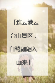 连云港云台山景区：白鹭翩翩入画来
