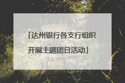 达州银行各支行组织开展主题团日活动