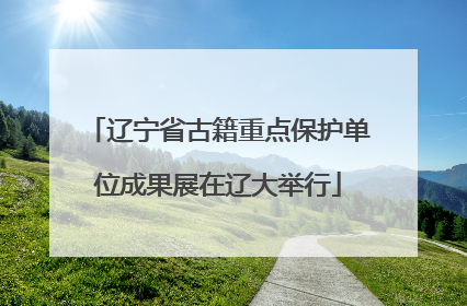 辽宁省古籍重点保护单位成果展在辽大举行