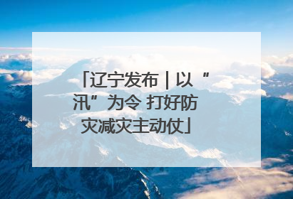 辽宁发布｜以“汛”为令 打好防灾减灾主动仗