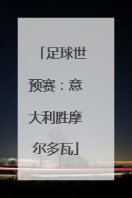 足球世预赛：意大利胜摩尔多瓦