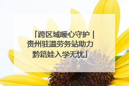 跨区域暖心守护｜贵州驻温劳务站助力黔籍娃入学无忧