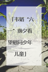韦韬“六一”前夕看望慰问少年儿童