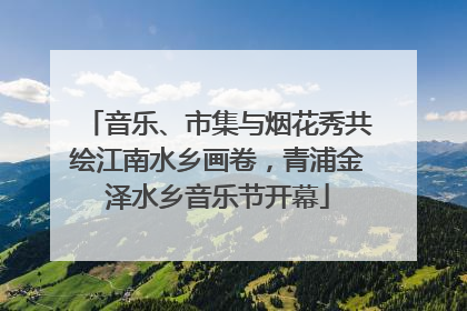 音乐、市集与烟花秀共绘江南水乡画卷，青浦金泽水乡音乐节开幕