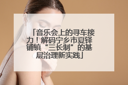 音乐会上的寻车接力！解码宁乡市夏铎铺镇“三长制”的基层治理新实践