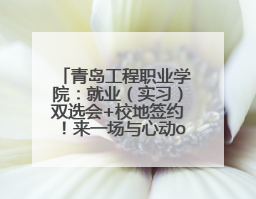 青岛工程职业学院：就业（实习）双选会+校地签约！来一场与心动offer的双向奔赴！
