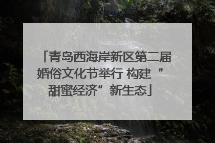 青岛西海岸新区第二届婚俗文化节举行 构建“甜蜜经济”新生态