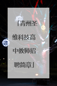 青州圣维科技高中教师招聘简章