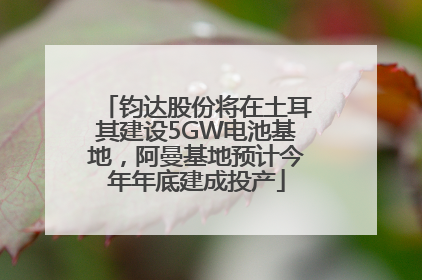 钧达股份将在土耳其建设5GW电池基地，阿曼基地预计今年年底建成投产