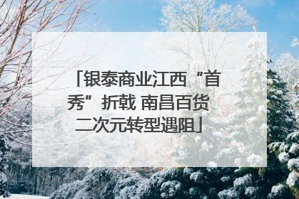 银泰商业江西“首秀”折戟 南昌百货二次元转型遇阻