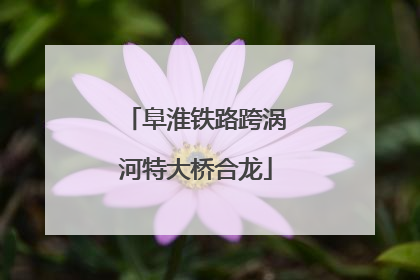阜淮铁路跨涡河特大桥合龙