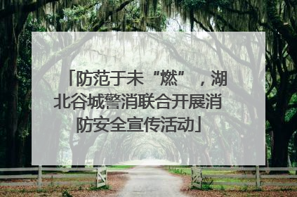 防范于未“燃”，湖北谷城警消联合开展消防安全宣传活动