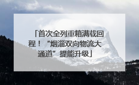 首次全列重箱满载回程！“烟淄双向物流大通道”提能升级