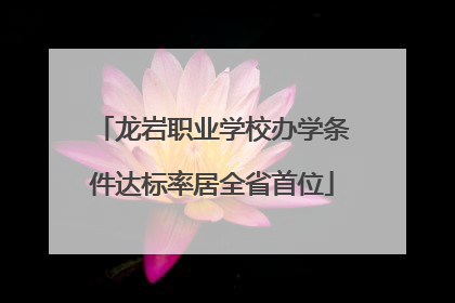 龙岩职业学校办学条件达标率居全省首位